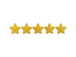 Five star ratting with cursor icon 3d render concept on feedback icon illustration vector