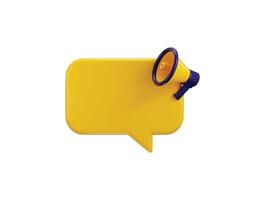 Megaphone with blank speech bubble banner, Loudspeaker speak for business marketing promotion vector