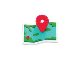 map and location icon for marking Travel tourism Maps navigation Planning world Symbols tool for travel map icon 3d render vector