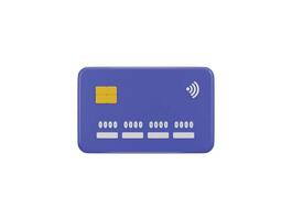 3D credit card icon concept of send payment for online shopping, online payment debit card icon 3d render vector