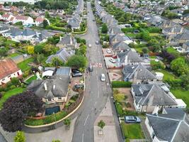 High Angle View of Central Edinburgh City of Scotland United Kingdom During Partly Cloudy Day of August 29th, 2024 photo