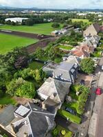 High Angle View of Central Edinburgh City of Scotland United Kingdom During Partly Cloudy Day of August 29th, 2024 photo