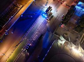 Aerial View of Illuminated Brighton and Hove City of England United Kingdom During Dark Night of May 9th, 2024 photo
