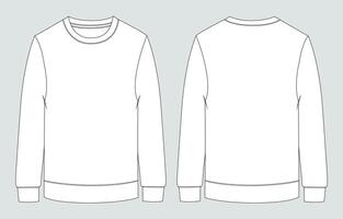 Sweater template blank white template vector