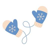 Mittens on a white background, hand drawn vector