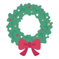 Christmas wreath. Isolated object on white background vector
