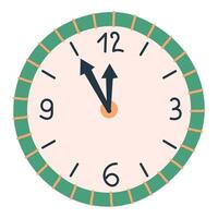 Round clock. Isolated object on white background vector