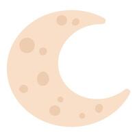Crescent moon on white background vector
