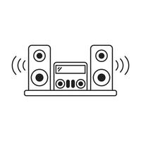 Audio System icon on white background vector