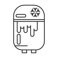 Broken fridge icon on white background vector