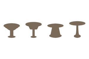 Simple table illustration design set vector