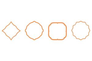 Decorative ornament frame design set vector