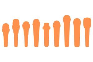 Simple microphone illustration design set vector