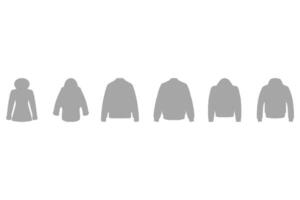 Simple jacket illustration design set vector