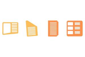 Simple document illustration design set vector