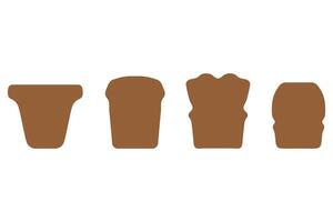 Simple clay pot design set vector