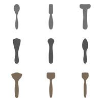 Simple farming tool design set vector