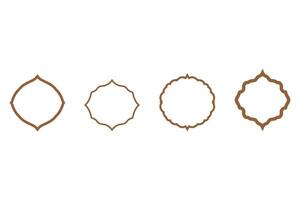Decorative ornament frame design set vector