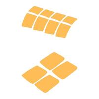Simple slice tofu illustration design set vector