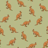 Seamless pattern with kangaroos. illustration. vector