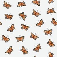 Seamless pattern with butterflies. illustration in cartoon style. vector