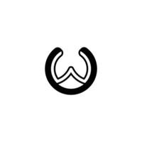 Minimalist WU Logo with Dynamic Diagonal Line. UW, WU, W AND U Abstract initial monogram letter alphabet logo design vector