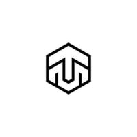 Letter TM triangle logo design simple . Initial letter tm or mt logo design template vector