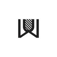Abstract letter UW logo. This logo icon incorporate with abstract shape vector