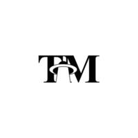 Letter TM Lightroom initial simple logo design. TM and MT letter logo design template vector