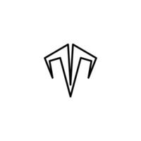 initial TM letter with shield style logo template vector