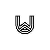 UW Alphabet letters Initials Monogram logo WU, U and W vector