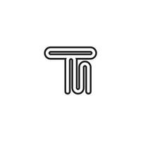 Initial based MT, TM, logo template. Unique monogram alphabet letters design vector