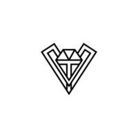 TM initial letters looping linked diamond monogram logo vector