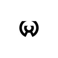 Initial UW letter Logo With Swoosh Design Graphic Template for Business and Company Identity. vector