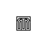 Abstract Logo Design Combinations Letter of T and M. Alphabet letters Initials Monogram logo MT TM vector