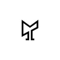 TM monogram logo signature icon. Initial TM Letter Logo Design Template vector
