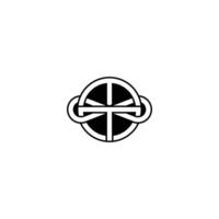 Infinity TM Logo monogram with shield shape isolated blue colors on outline design template vector