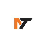 Linked letter TM logo design. TM or MT logo and icon design vector
