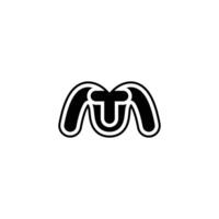 TM or MT logo and icon design vector