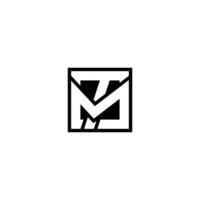 Modern letters TM or MT logo. Initial TM Letter Logo Design Template vector