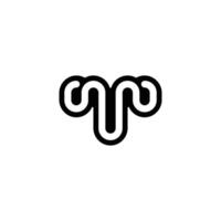TM Initial letter handwriting and signature logo. Alphabet Initials logo TM, MT, T and M vector