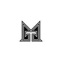 MT, TM, Abstract initial monogram letter alphabet logo design vector