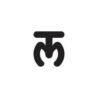 Abstract TM letter logo design template vector
