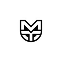Initials Letter logo TM, MT, T and M vector