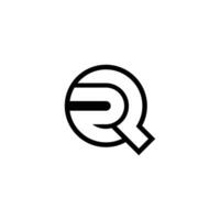 Letter Q and Z QZ logo design template Minimal monogram initial based logotype vector