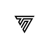 TM or MT logo and icon design vector