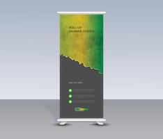 Attractive roll up banner template design vector