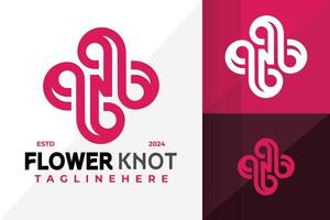 Letter N Flower Knot Logo Icon Design. Creative simple logos designs illustration vector