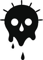 Dripping Skull Icon vector