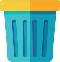 An Eyecatching Colorful Trash Bin Icon Tailored for Various Waste Management Themes and Projects vector